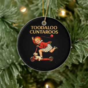 Ornamento De Cerâmica Tchau Cuntaroos Humor Retrô Engraçado Sarcástico