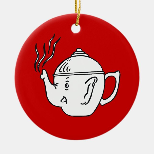 ORNAMENTO DE CERÂMICA TEA PARTY REPUBLICANO (Frente)