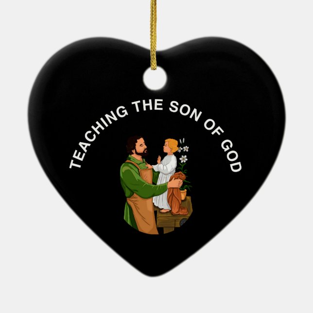 ORNAMENTO DE CERÂMICA TEACHING THE SON OF GOD (Verso)