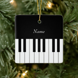 Ornamento De Cerâmica Teclado Piano de Músico Personalizado Elegante