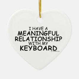 Ornamento De Cerâmica Teclado Relacionamento Significativo