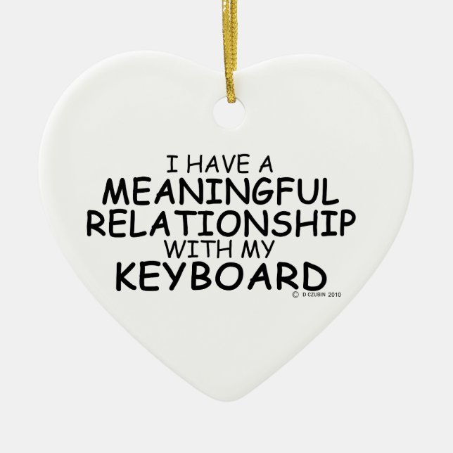 Ornamento De Cerâmica Teclado Relacionamento Significativo (Frente)