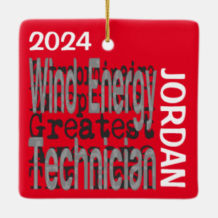 Ornamento De Cerâmica Técnico de Energia Eólica Extraordinário CLIENTE