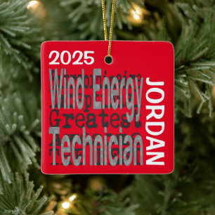 Ornamento De Cerâmica Técnico de Energia Eólica Extraordinário CLIENTE