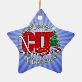 Ornamento De Cerâmica Técnico de Laboratório Clínico CLT-NATAL