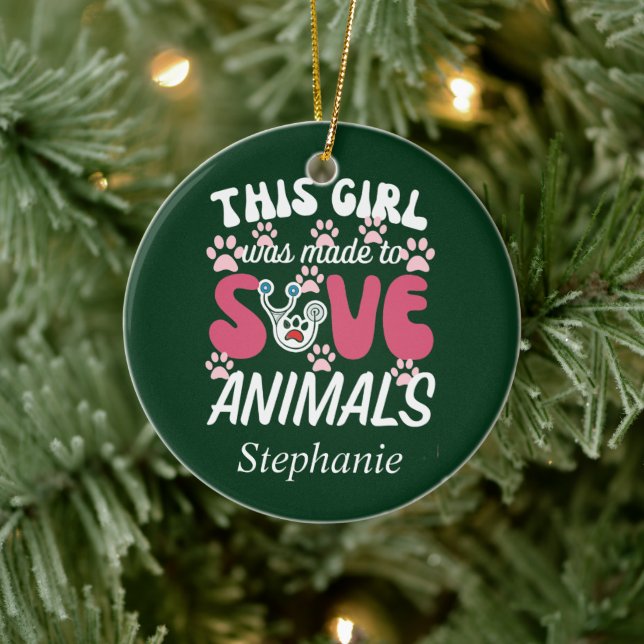 Ornamento De Cerâmica Técnico veterinário (Árvore)