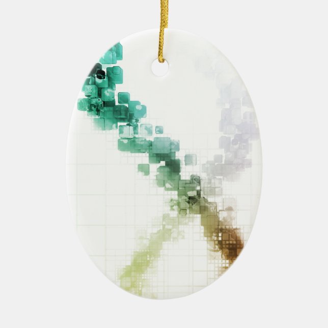 Ornamento De Cerâmica Tecnologia grande da analítica do visualização dos (Frente)