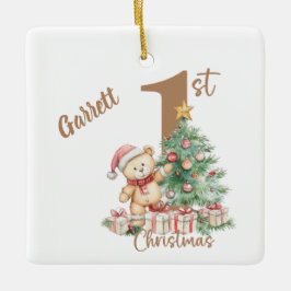 Ornamento De Cerâmica Teddy Bear 1rua Natal