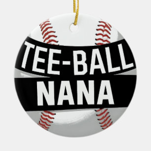 Ornamento De Cerâmica Tee-Ball Nana Engraçado Vovó Teeball