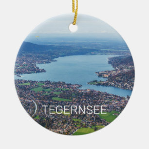 Ornamento De Cerâmica Tegernsee Bavaria Lake Germany Panorama Souvenir