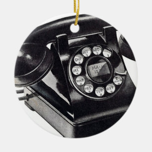 Ornamento De Cerâmica Telefone - SRF