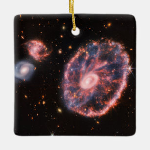 Ornamento De Cerâmica Telescópio Espacial JWST James Webb Galaxy