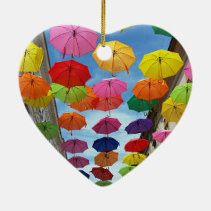 Ornamento De Cerâmica Telhado de guarda-chuvas