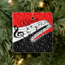 tema musical vermelho e preto personalizado