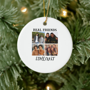 Ornamento De Cerâmica Temp de Fotografia personalizada "verdadeiros amig