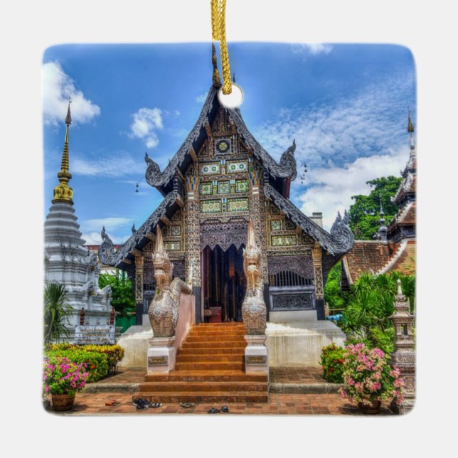 Ornamento De Cerâmica templo chiang mai (Frente)