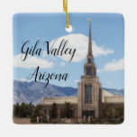 Ornamento De Cerâmica Templo de Arizona de Gila Valley<br><div class="desc">O Vale de Gila, Arizona do Templo do Santo dos Últimos Dias. O Templo da Arizona de Gila Valley foi o terceiro templo construído em Arizonas, a seguir ao Templo de Arizona Mesa (1927) e ao Templo de Arizona em Flocos de Neve (2002) que este Templo está localizado na estrada...</div>