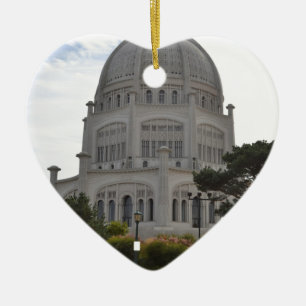 Ornamento De Cerâmica Templo de Bahai em Wilmette, IL