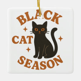 Ornamento De Cerâmica temporada de Black cat