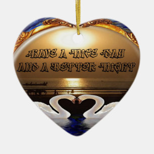 Ornamento De Cerâmica Tenha um belo dia e uma boa noite.