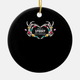 Ornamento De Cerâmica Tenha Um Clássico De Natal Estranho - Mão De Esque