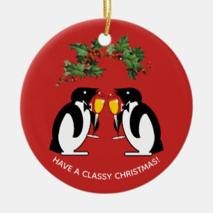 Ornamento De Cerâmica Tenha um Natal elegante