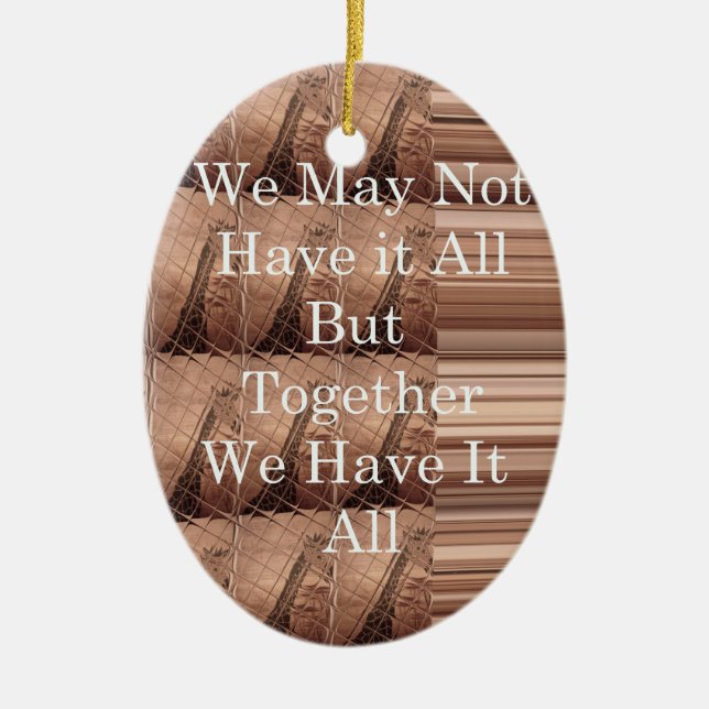 Ornamento De Cerâmica Tenham todas as Giraffe Safari Hakuna Matata tão t (Frente)