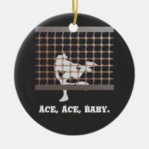 Ornamento De Cerâmica Tênis Ace Ace Baby tênis na rede