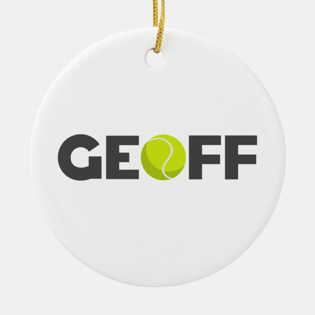 Ornamento De Cerâmica Tênis de Geoff (Frente)