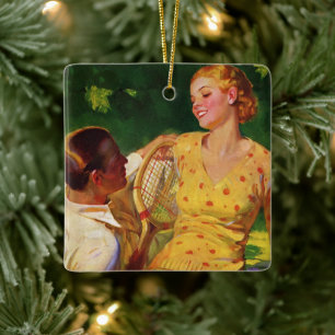 Ornamento De Cerâmica Tênis Esportivo Vintage, Amor e Romance