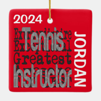 Ornamento De Cerâmica Tênis Instrutor Extraordinário PERSONALIZADO