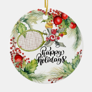 Ornamento De Cerâmica Tênis Natal com aquarela em rack