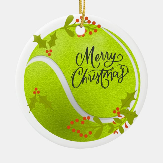 Ornamento De Cerâmica Tênis Natal com tênis e Papais noeis (Frente)