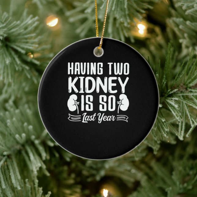 Ornamento De Cerâmica Ter dois rins é o ano passado, Stone. (Árvore)