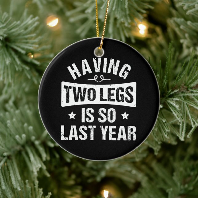 Ornamento De Cerâmica Ter Duas Pernas É Assim No Ano Passado - Presentes (Árvore)