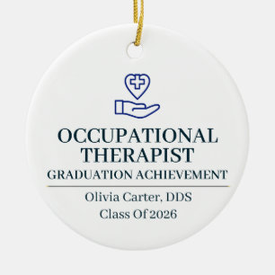Ornamento De Cerâmica Terapeuta Ocupacional Nome Personalizado Desde Ano