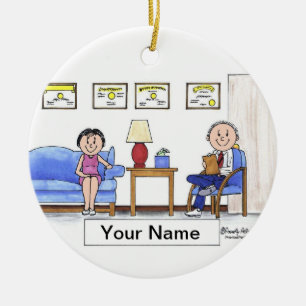 Ornamento De Cerâmica Terapeuta, psicólogo - homem