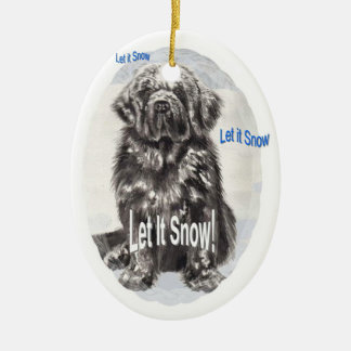 Ornamento De Cerâmica Terra Nova "deixou-o nevar "