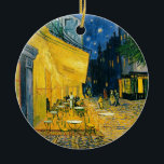 Ornamento De Cerâmica Terraço do café de Vincent van Gogh |, Lugar du<br><div class="desc">Terraço do café,  Lugar du Fórum,  Arles,  1888 (óleo em canvas) Gogh,  terraço do café 1853-90) BBC192281 da camionete de Vincent (,  Lugar du Fórum,  Arles,  1888 (óleo em canvas),  Gogh,  camionete de Vincent (1853-90)/Muller de Rijksmuseum,  Otterlo,  Países Baixos/biblioteca da arte de Bridgeman</div>