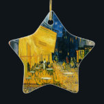 Ornamento De Cerâmica Terraço do café de Vincent van Gogh |, Lugar du<br><div class="desc">Terraço do café,  Lugar du Fórum,  Arles,  1888 (óleo em canvas) Gogh,  terraço do café 1853-90) BBC192281 da camionete de Vincent (,  Lugar du Fórum,  Arles,  1888 (óleo em canvas),  Gogh,  camionete de Vincent (1853-90)/Muller de Rijksmuseum,  Otterlo,  Países Baixos/biblioteca da arte de Bridgeman</div>