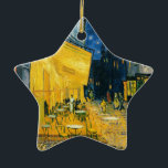 Ornamento De Cerâmica Terraço do café de Vincent van Gogh |, Lugar du<br><div class="desc">Terraço do café,  Lugar du Fórum,  Arles,  1888 (óleo em canvas) Gogh,  terraço do café 1853-90) BBC192281 da camionete de Vincent (,  Lugar du Fórum,  Arles,  1888 (óleo em canvas),  Gogh,  camionete de Vincent (1853-90)/Muller de Rijksmuseum,  Otterlo,  Países Baixos/biblioteca da arte de Bridgeman</div>