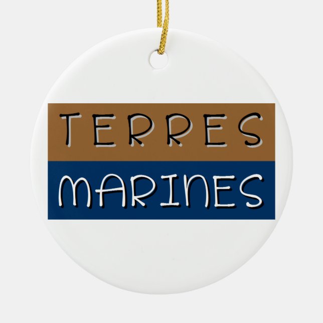 Ornamento De Cerâmica Terras marinhas (Frente)