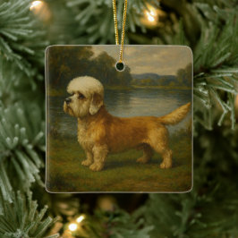 Ornamento De Cerâmica Terrier Dandi Dinmont