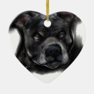 Ornamento De Cerâmica Terrier Staffordshire Americano