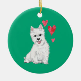 Ornamento De Cerâmica Terrier West Highland Personalizável Westie