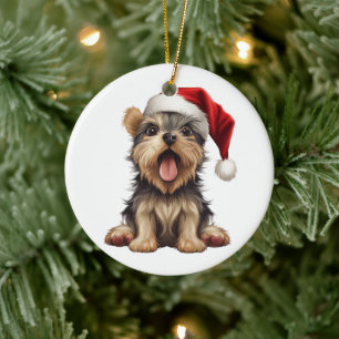 Ornamento De Cerâmica Terrier Yorkshire Divertido Personalizado Cachorro