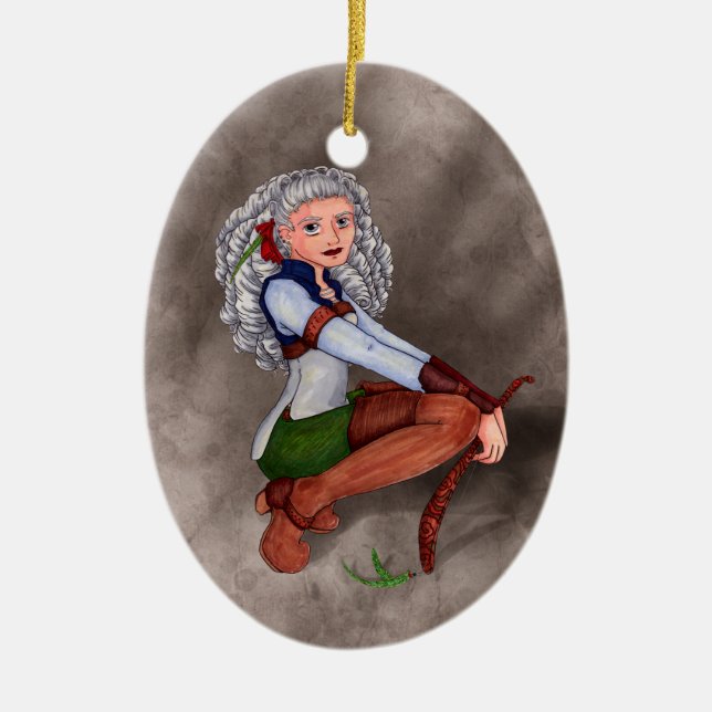 Ornamento De Cerâmica Tesla (Frente)