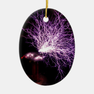 Ornamento De Cerâmica Tesla Coil Plasma