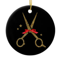 Tesoura com brilho no ouro - Estilista de cômodos