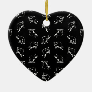Ornamento De Cerâmica Teste padrão bonito do impressão dos animais da